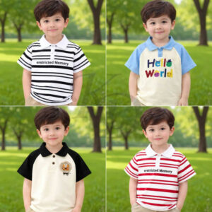 Stylish cotton Polo t-shirt combo for boys=HZ-594