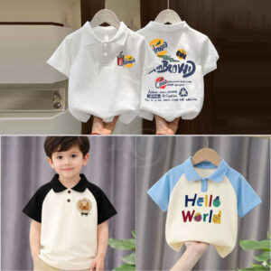 Stylish cotton Polo t-shirt combo for boys=HZ-574