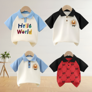 Stylish cotton Polo t-shirt combo for boys=HZ-669