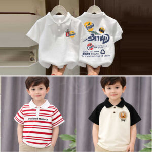 Stylish cotton Polo t-shirt combo for boys=HZ-578