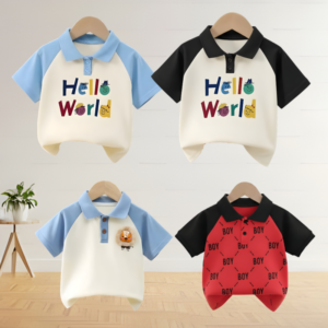 Stylish cotton Polo t-shirt combo for boys=HZ-670