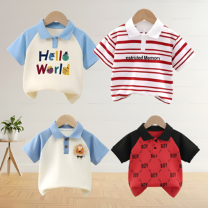 Stylish cotton Polo t-shirt combo for boys=HZ-671