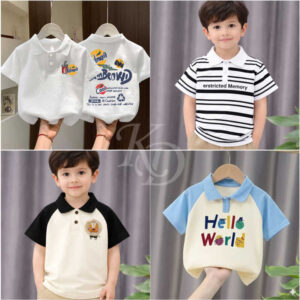 Stylish cotton Polo t-shirt combo for boys=HZ-572