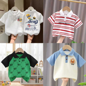 Stylish cotton Polo t-shirt combo for boys=HZ-619