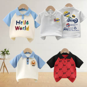 Stylish cotton Polo t-shirt combo for boys=HZ-674
