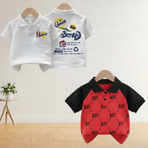 Stylish cotton Polo t-shirt combo for boys=HZ-657