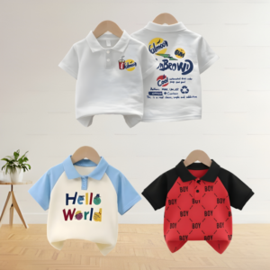 Stylish cotton Polo t-shirt combo for boys=HZ-659