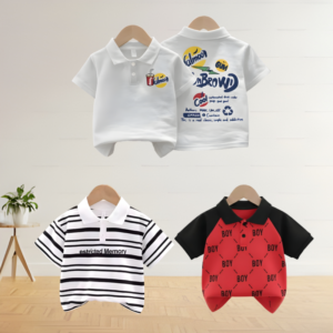 Stylish cotton Polo t-shirt combo for boys=HZ-661