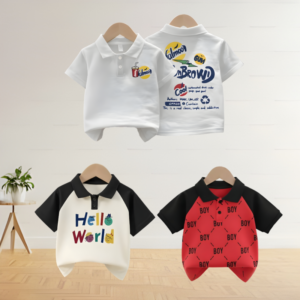 Stylish cotton Polo t-shirt combo for boys=HZ-662