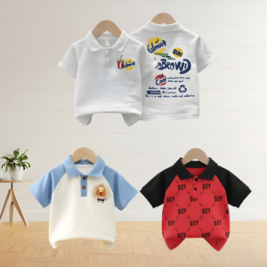 Stylish cotton Polo t-shirt combo for boys=HZ-663