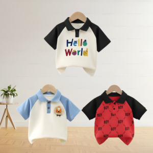 Stylish cotton Polo t-shirt combo for boys=HZ-664