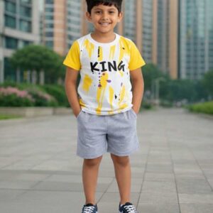 Stylish cotton t-shirt and pant combo for boys=HZ-507