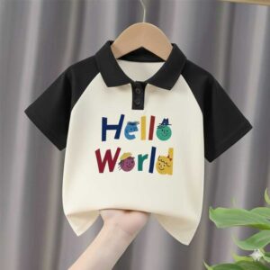 Stylish cotton Polo t-shirt for boys=HZ-512