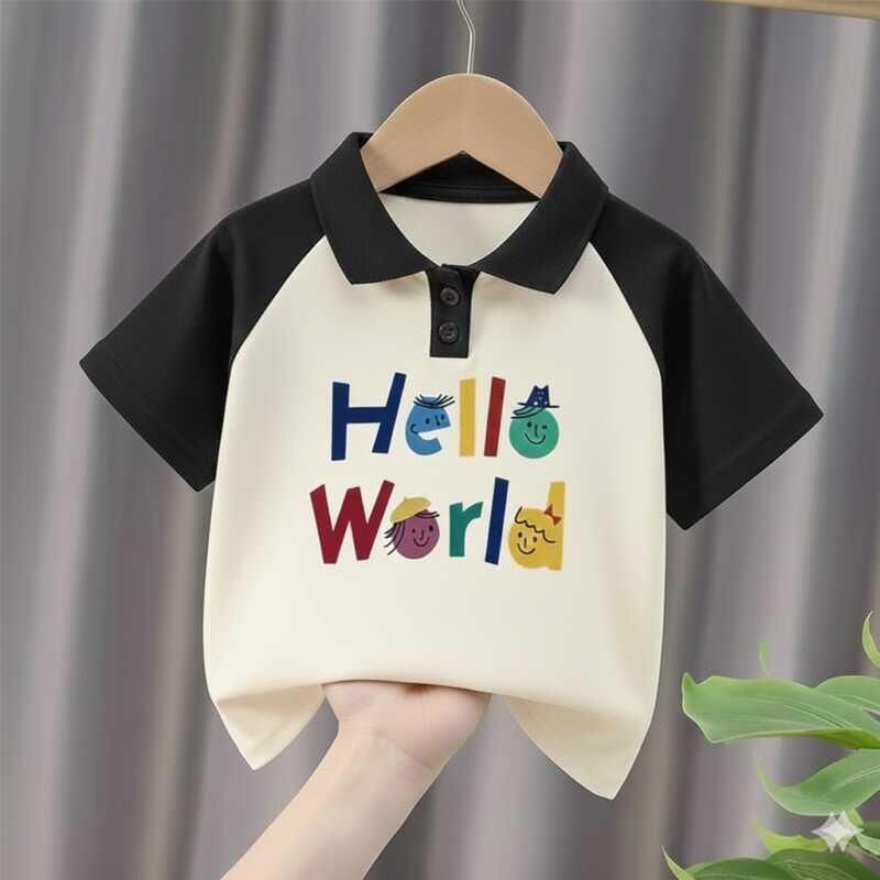 Stylish cotton Polo t-shirt for boys=HZ-512